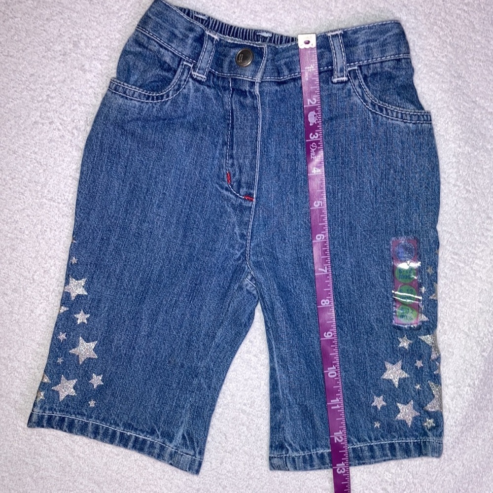 5/$20 NWT Gymboree 6/12m blue jean denim silver stars - Picture 3 of 6